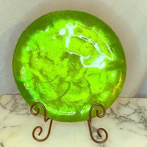 Green handmade kappa shell serving plate